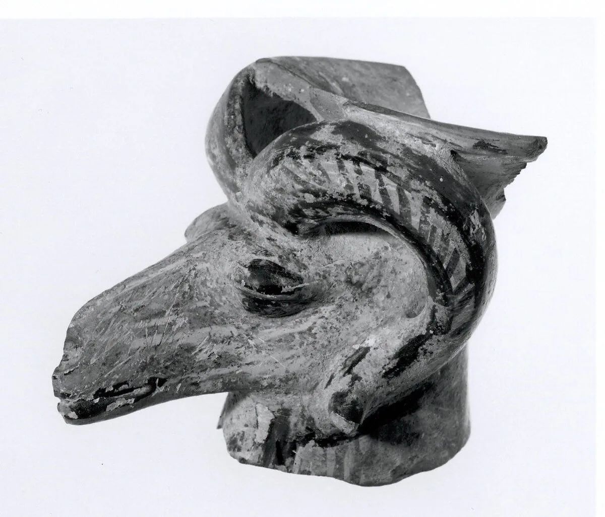 Fragment of a rhyton in the shape of a ram's head — Unknown