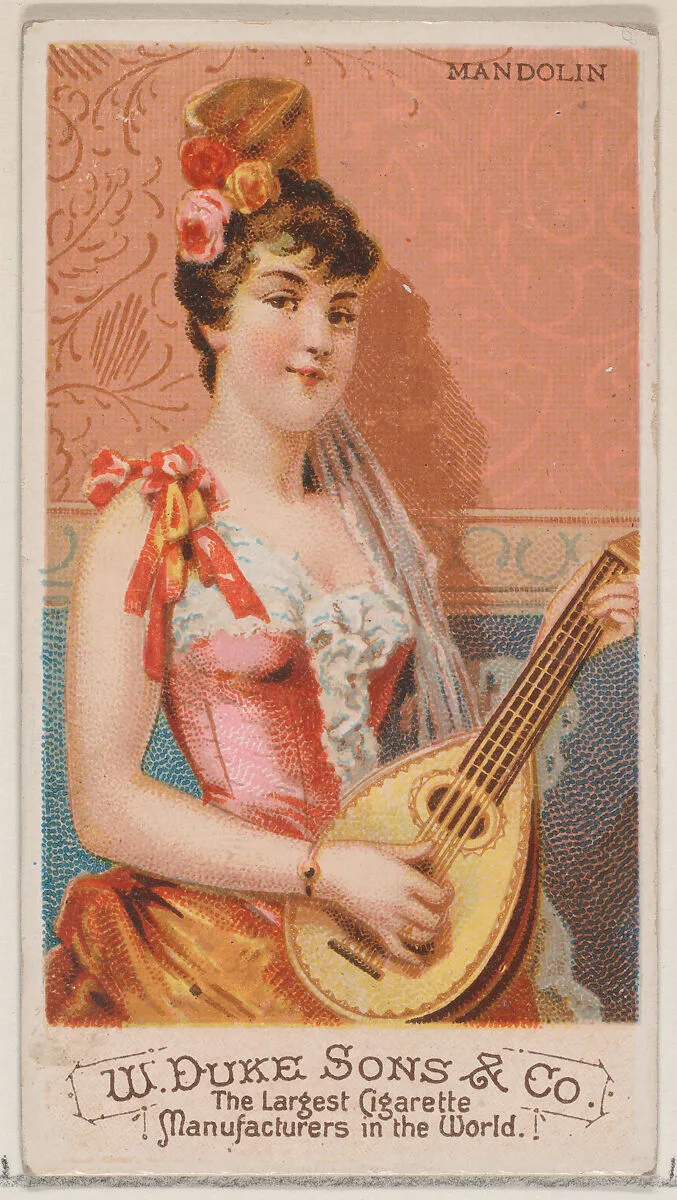 Mandolin, from the Musical Instruments series (N82) for Duke brand cigarettes — W. Duke, Sons & Co.|Schumacher & Ettlinger