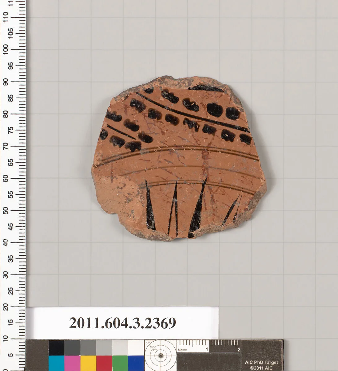 Terracotta fragment of a kylix: eye-cup (drinking cup) — Unknown