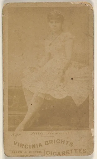 Card 544, Lillie Howard, from the Actors and Actresses series (N45, Type 6) for Virginia Brights Cigarettes