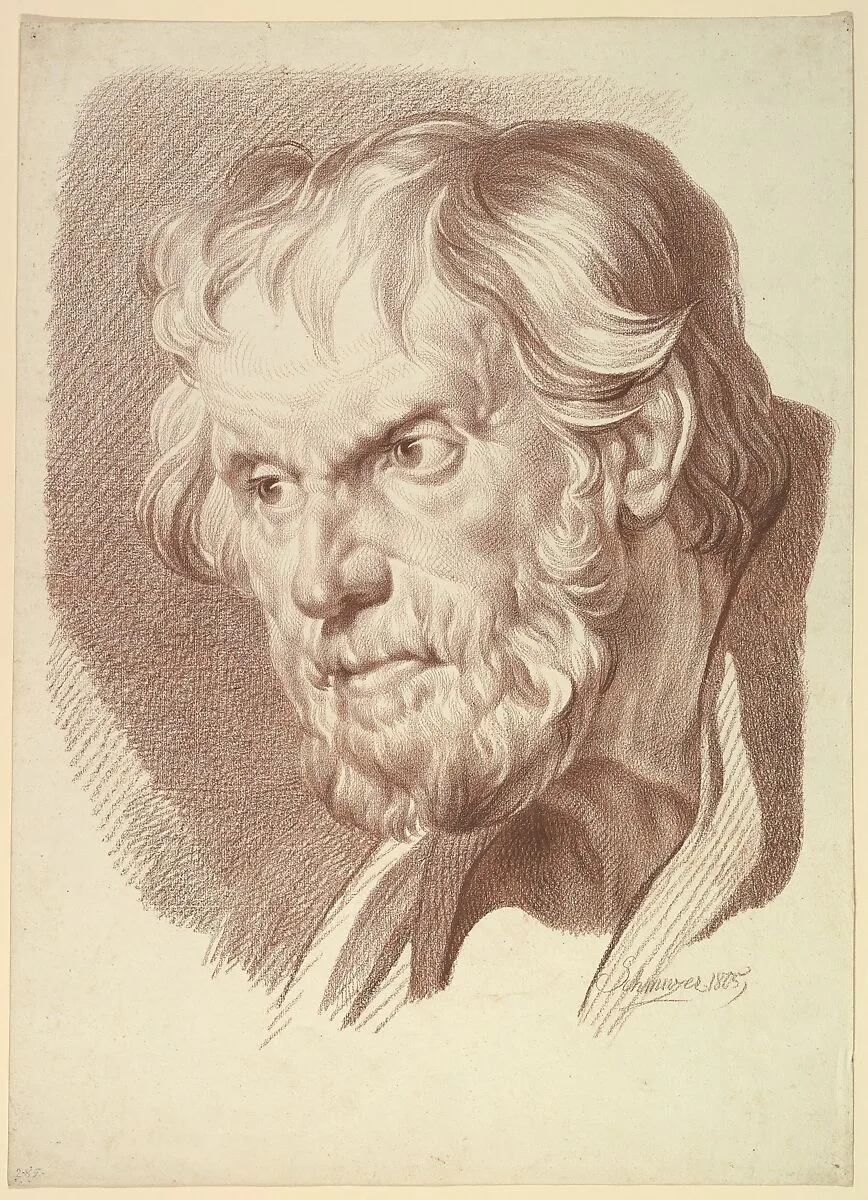 Head of Bearded Old Man — Jakob Matthias Schmutzer