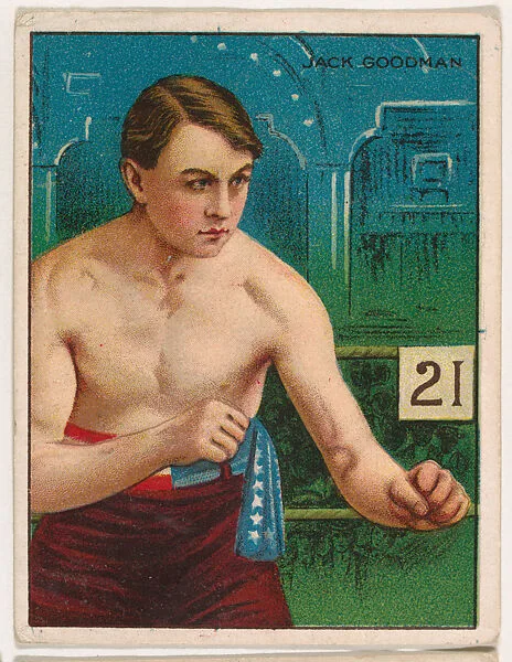 Jack Goodman, from the Champion Pugilists series (T219), issued by Mecca and Hassan Cigarettes — Mecca Cigarettes|Hassan Cigarettes