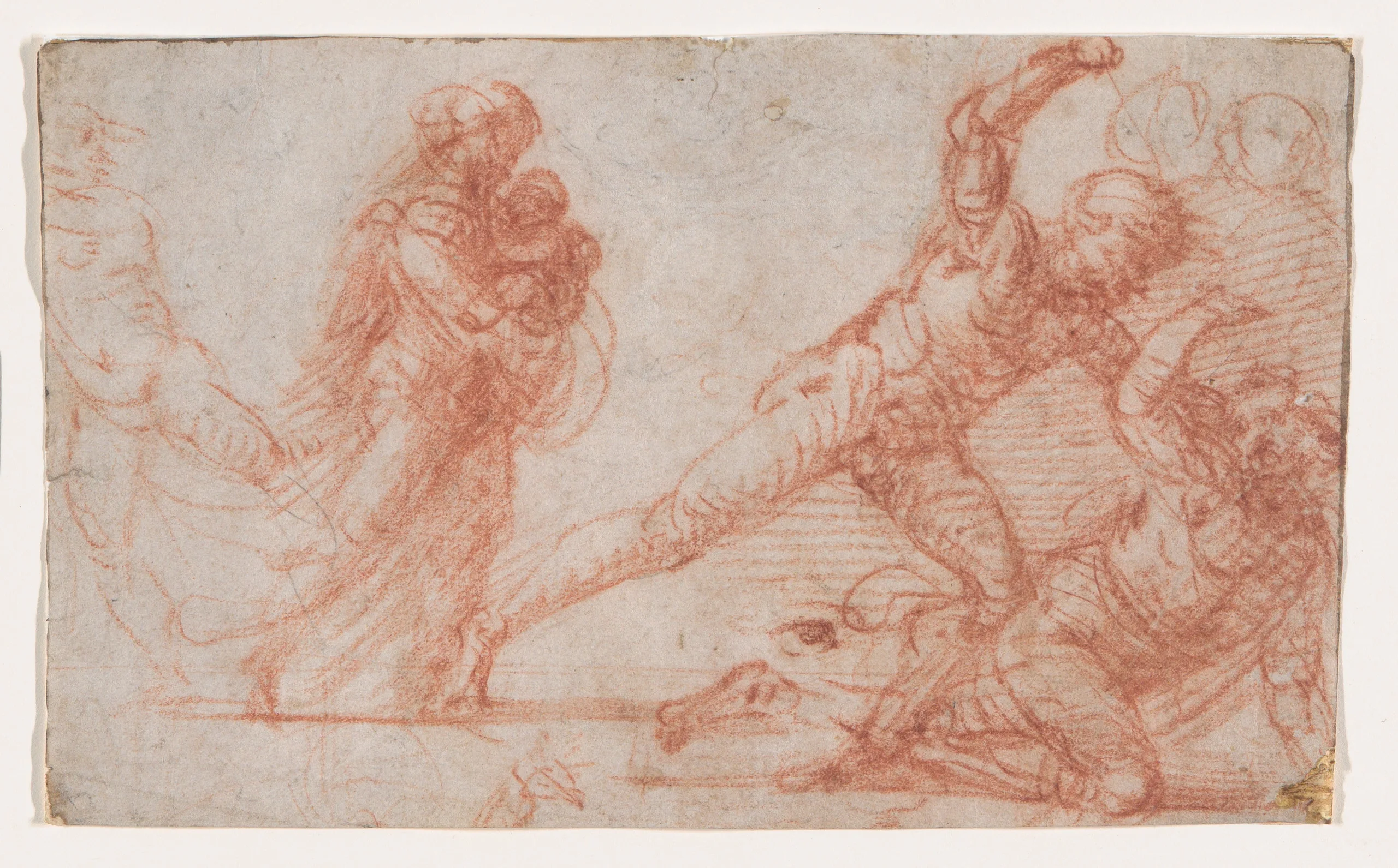 Mother and Child, Figures Fighting (Study for the Rape of Dinah?) — Fra Bartolomeo (Bartolomeo di Paolo del Fattorino)