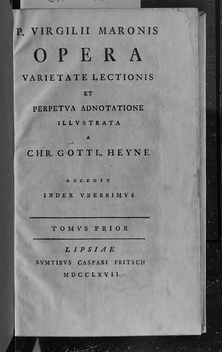 Book: The Works of Virgil (P. Virgilii Maronis Opera, Volume I of four volumes) — Publius Virgilius Maro