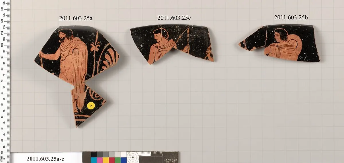 Terracotta rim fragments of a kylix (drinking cup) — Unknown