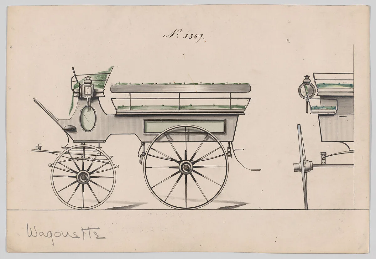 Design for Omnibus or Wagonette, no. 3369 — Brewster & Co.