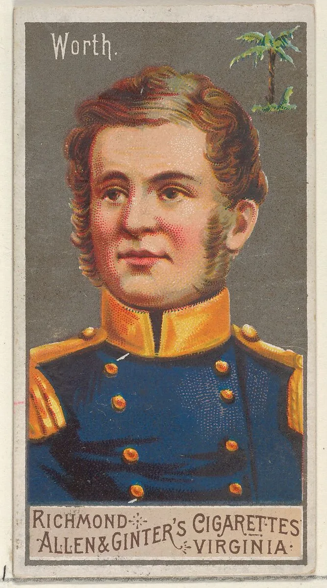 William Jenkins Worth, from the Great Generals series (N15) for Allen & Ginter Cigarettes Brands — Allen & Ginter|George S. Harris & Sons
