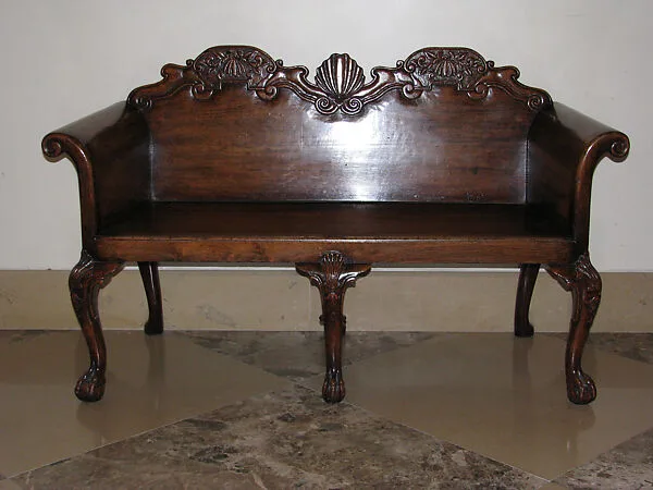 Pair of hall benches — Unknown