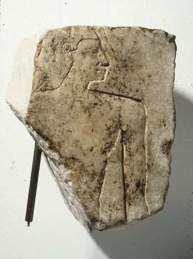 Relief fragment of man's upper body