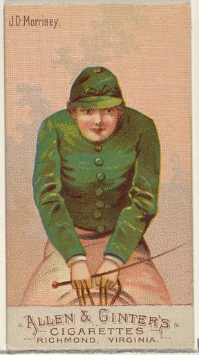 J.D. Morrisey, from the Racing Colors of the World series (N22b) for Allen & Ginter Cigarettes