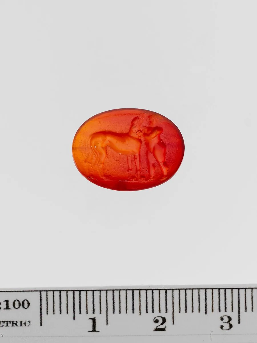 Carnelian scaraboid seal — Unknown