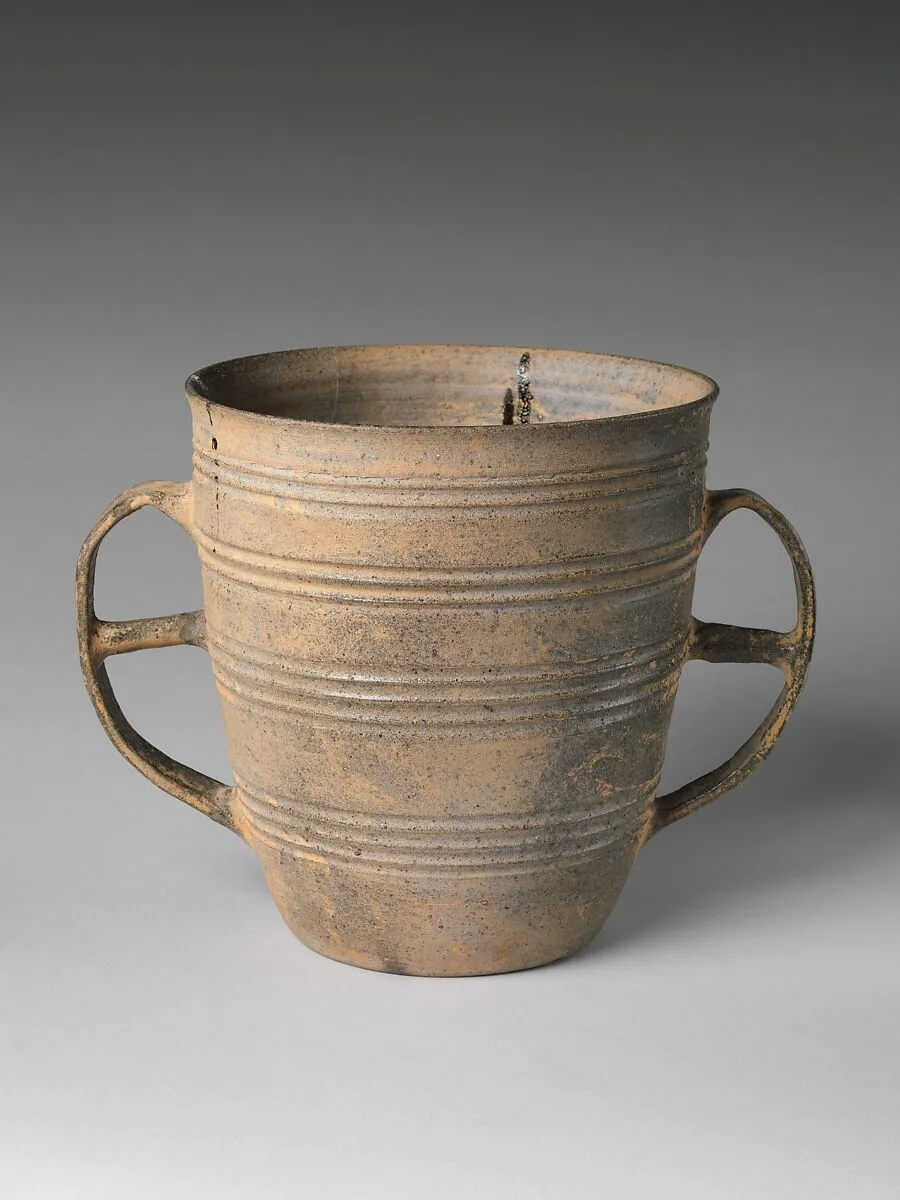 손잡이 달린 잔 삼국|把手附盞 三國|Double-handled vessel — Unknown