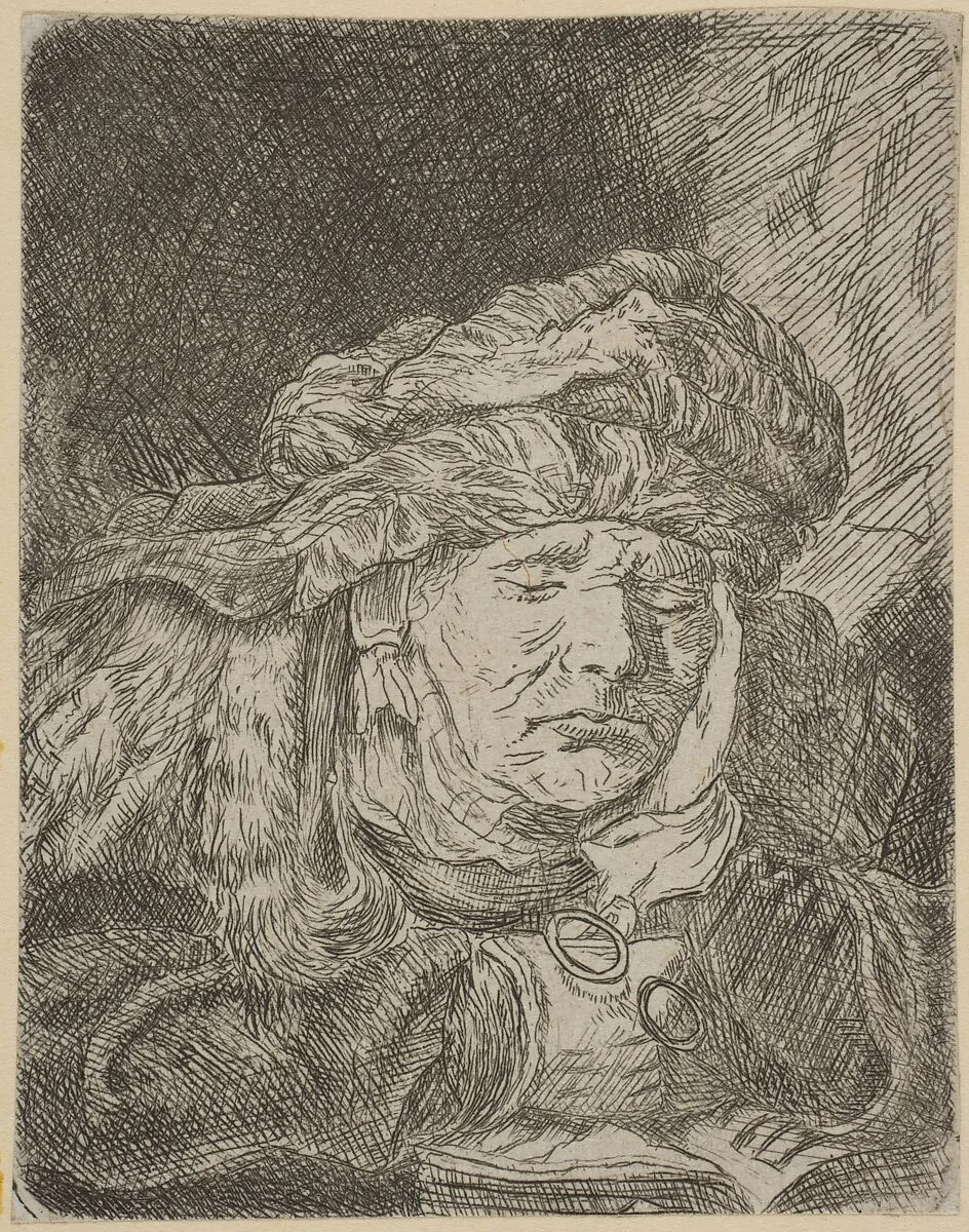 Old Woman Sleeping (copy) — Rembrandt (Rembrandt van Rijn)