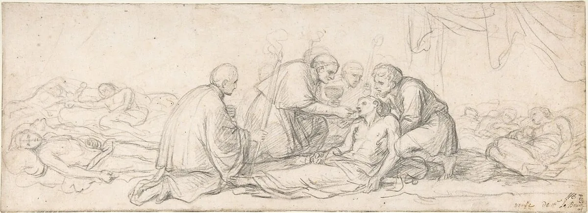 St. Charles Borromeo Giving Communion to the Plague-Stricken — Charles Le Brun
