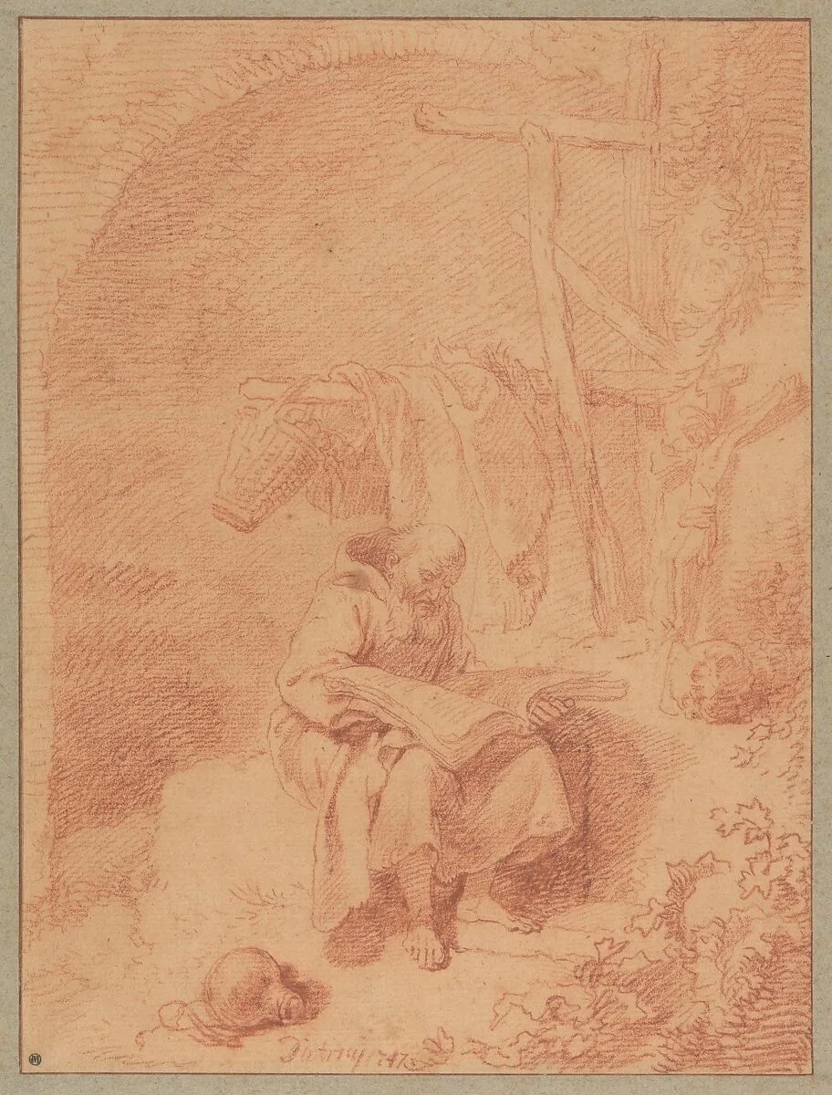 Saint Francis Reading — Christian Wilhelm Ernst Dietrich