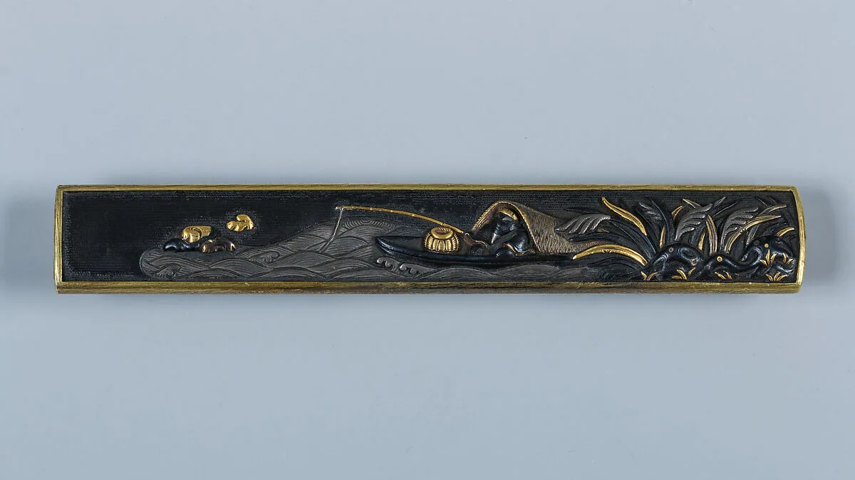 Knife Handle (Kozuka) with Certificate of Authenticity (Orikami) — Gotō Renjō (Mitsutomo)