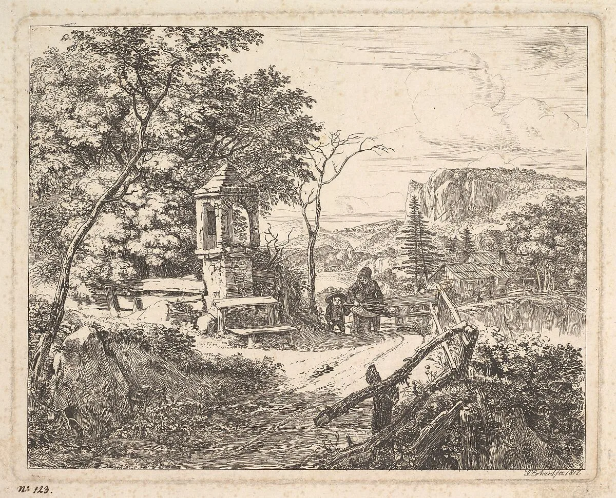 The Grove with Boys — Johann Christoph Erhard