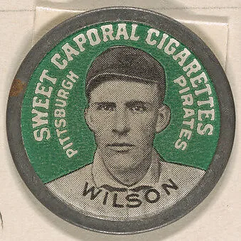 Wilson, New York Giants (green), from the Domino Discs series (PX7), issued by Kinney Brothers — Kinney Brothers Tobacco Company