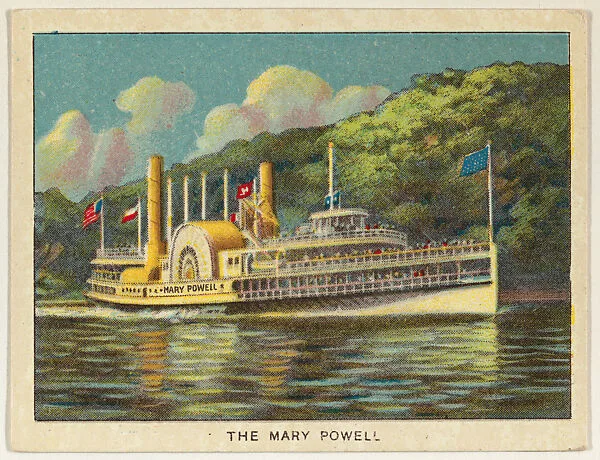 The Mary Powell, from the "Hudson-Fulton" series (T72), issued with Turkey Red Cigarettes by the American Tobacco Company — American Tobacco Company