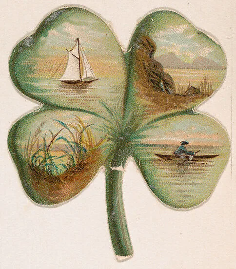Four-leaf clover, from the Novelties series (N228, Type 4) issued by Kinney Bros. — Kinney Brothers Tobacco Company