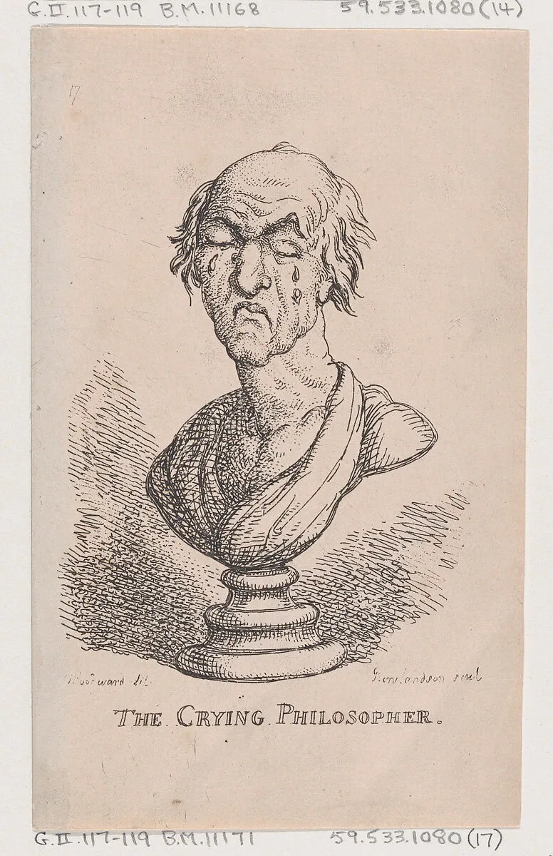 The Crying Philosopher — Thomas Rowlandson|George Murgatroyd Woodward