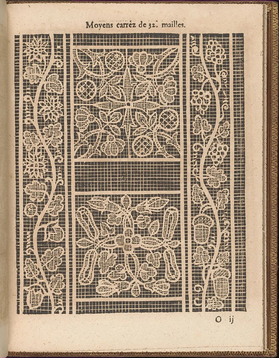 La Pratique de l'Aiguille, page 53 (recto) — Matthias Mignerak|Pierre Firens|Marie de Medici|Jean Le Clerc