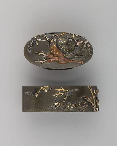 Sword-Hilt Collar and Pommel (Fuchigashira)