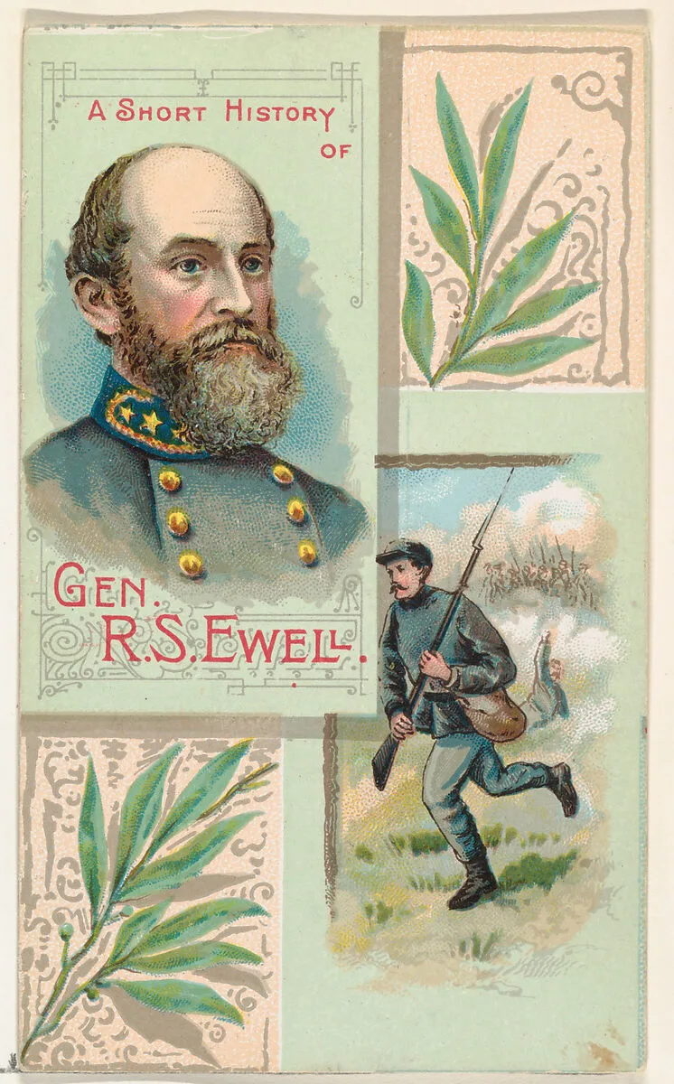 A Short History of General Richard Stoddart Ewell, from the Histories of Generals series (N114) issued by W. Duke, Sons & Co. to promote Honest Long Cut Smoking and Chewing Tobacco — Knapp & Company|W. Duke, Sons & Co.
