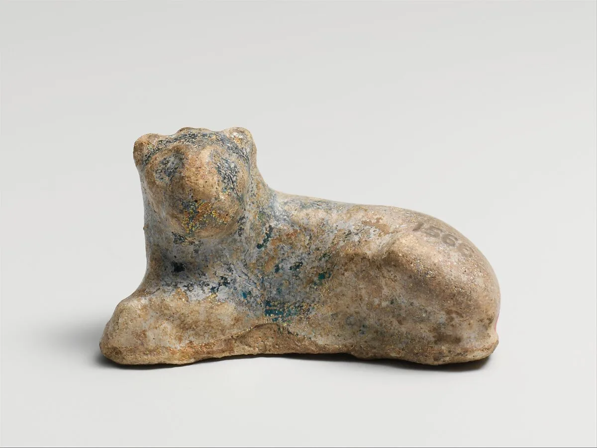 Faience figurine of a lion — Unknown