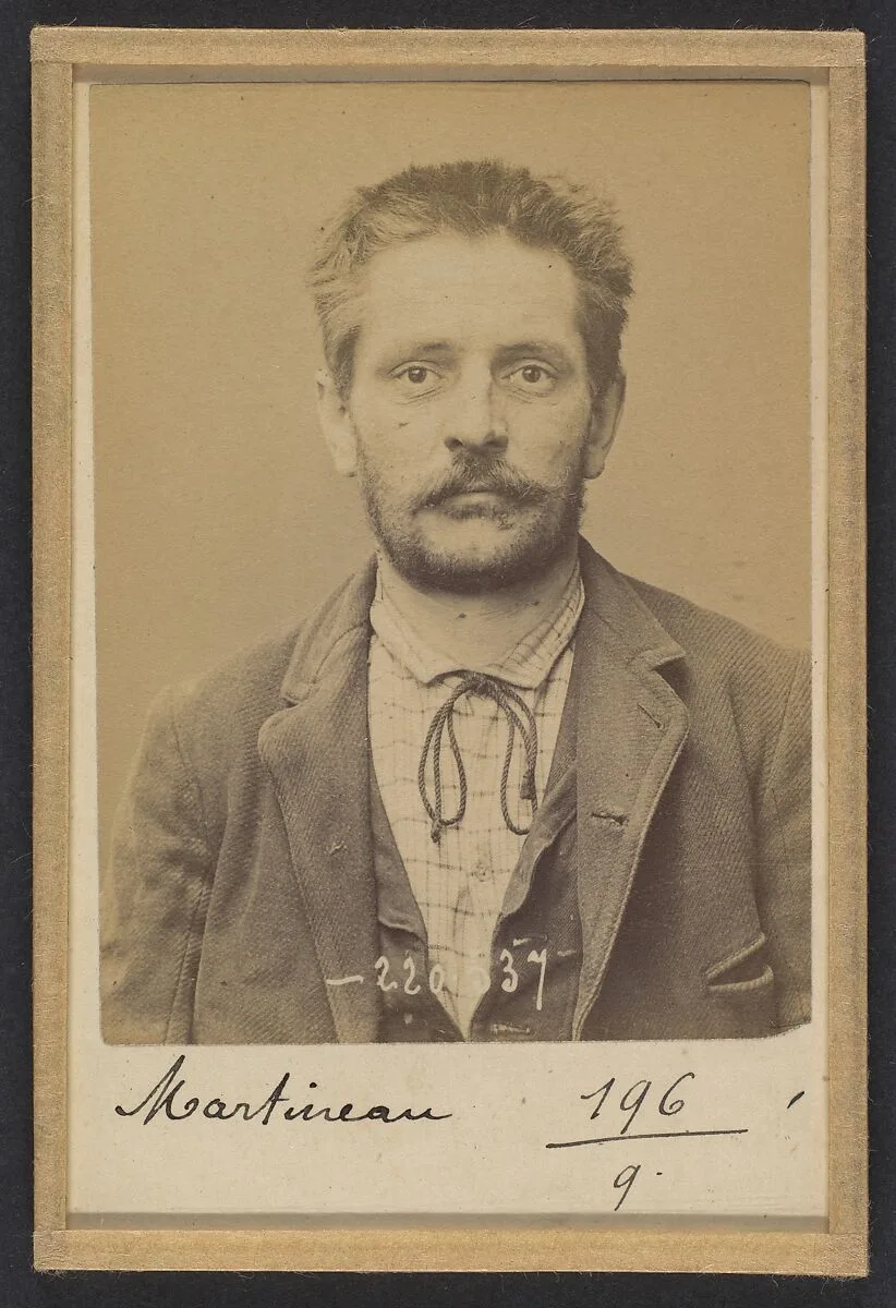 Martineau. Jules, Louis. 30 ans, né à Angers (Maine & Loire). Peintre en bâtiment. Anarchiste. 3/7/94. — Alphonse Bertillon