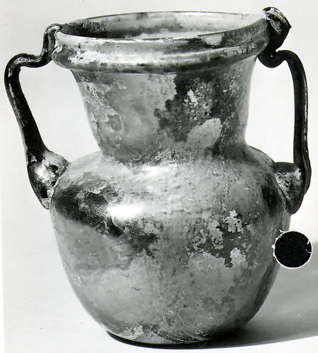 Glass two-handled jar — Unknown