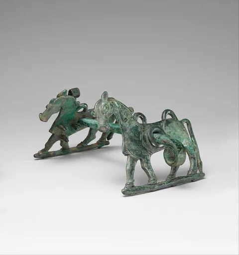 Horse bit with cheekpieces in form of a horse