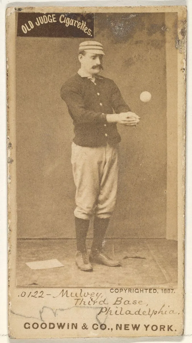 Joseph H. "Joe" Mulvey, 3rd Base, Philadelphia, from the Old Judge series (N172) for Old Judge Cigarettes — Goodwin & Company