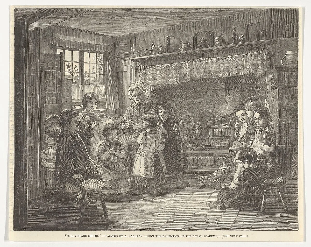 The Village School, from "Illustrated London News" — Alfred Rankley