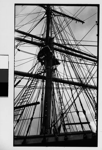 [Detail of Ship Mast and Rigging, New York City]
