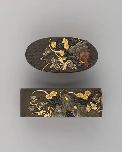Sword-Hilt Collar and Pommel (Fuchigashira)