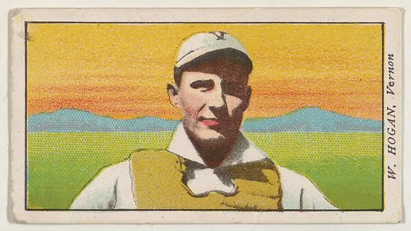 W. Hogan, Vernon, from the "Obak Baseball Players" set (T212), issued by the American Tobacco Company to promote Obak Mouthpiece Cigarettes — American Tobacco Company