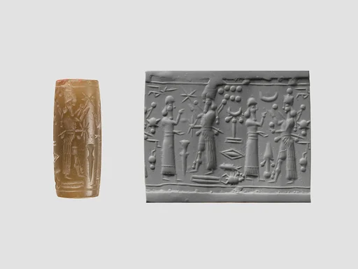 Cylinder seal with cultic scene