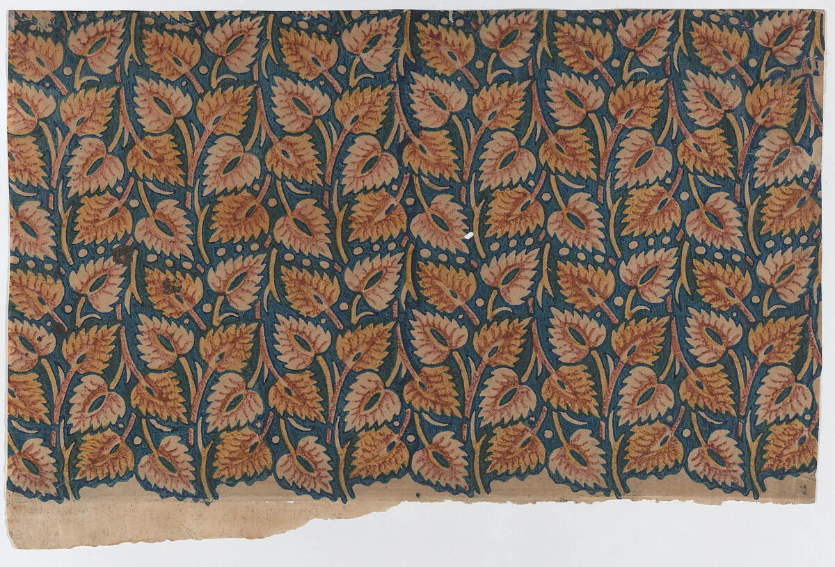 Sheet with overall leaf pattern — Anonymous|Remondini Family