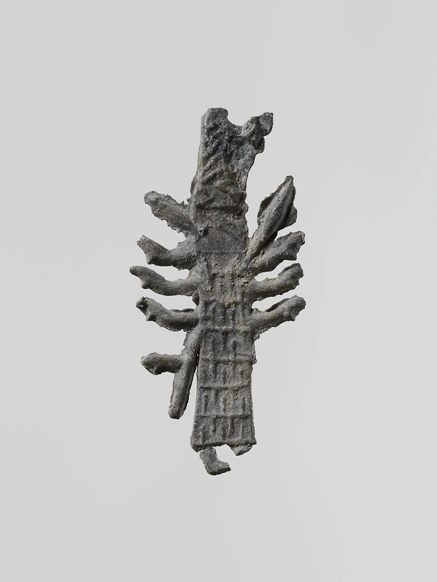 Lead figure of a goddess with a spear and aegis, probably Athena — Unknown
