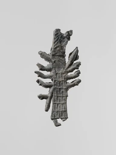 Lead figure of a goddess with a spear and aegis, probably Athena