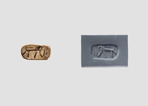 Stamp seal (lion-shaped) with animal