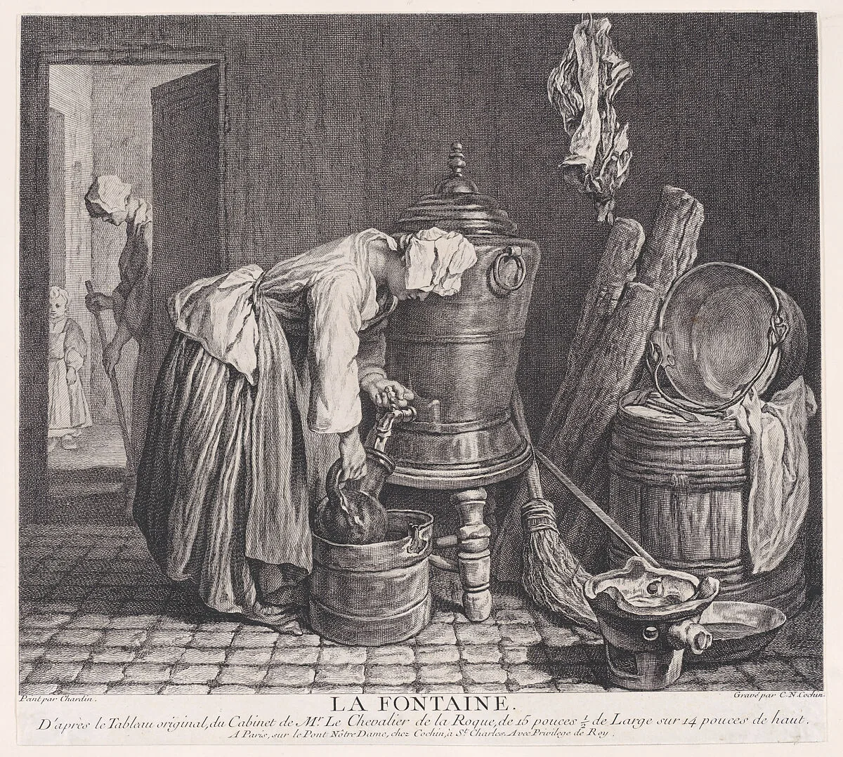 La Fontaine — Jean Siméon Chardin|Charles Nicolas Cochin I