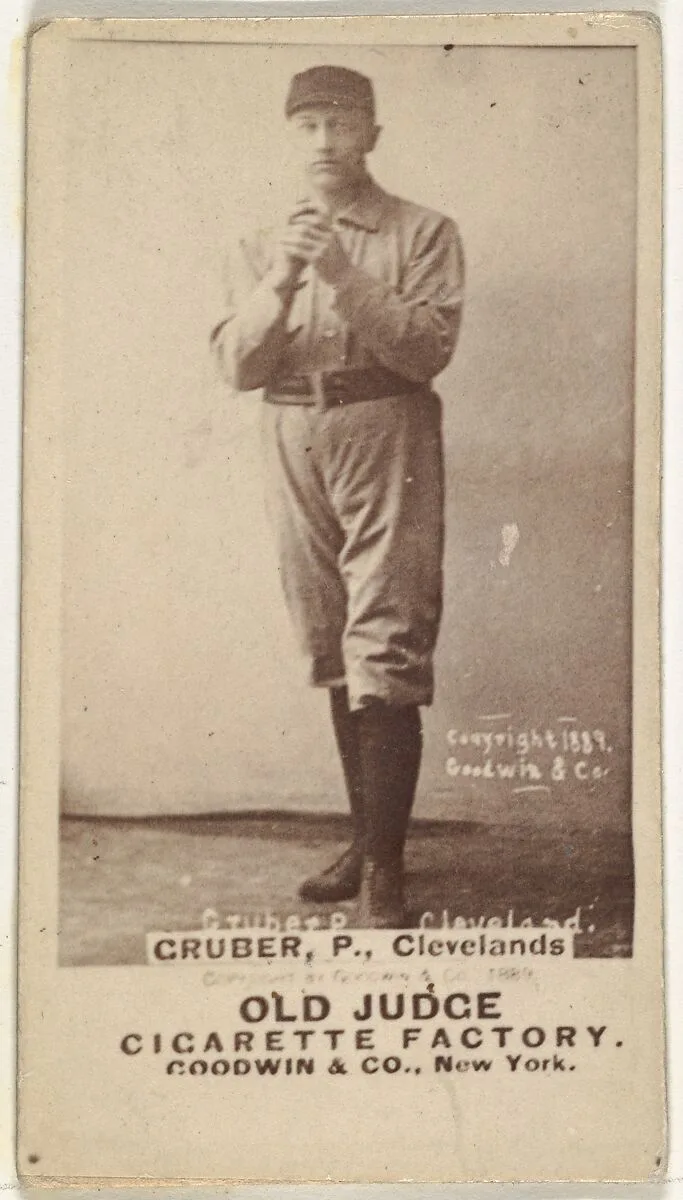 Henry Gruber, Pitcher, Cleveland, from the Old Judge series (N172) for Old Judge Cigarettes — Goodwin & Company