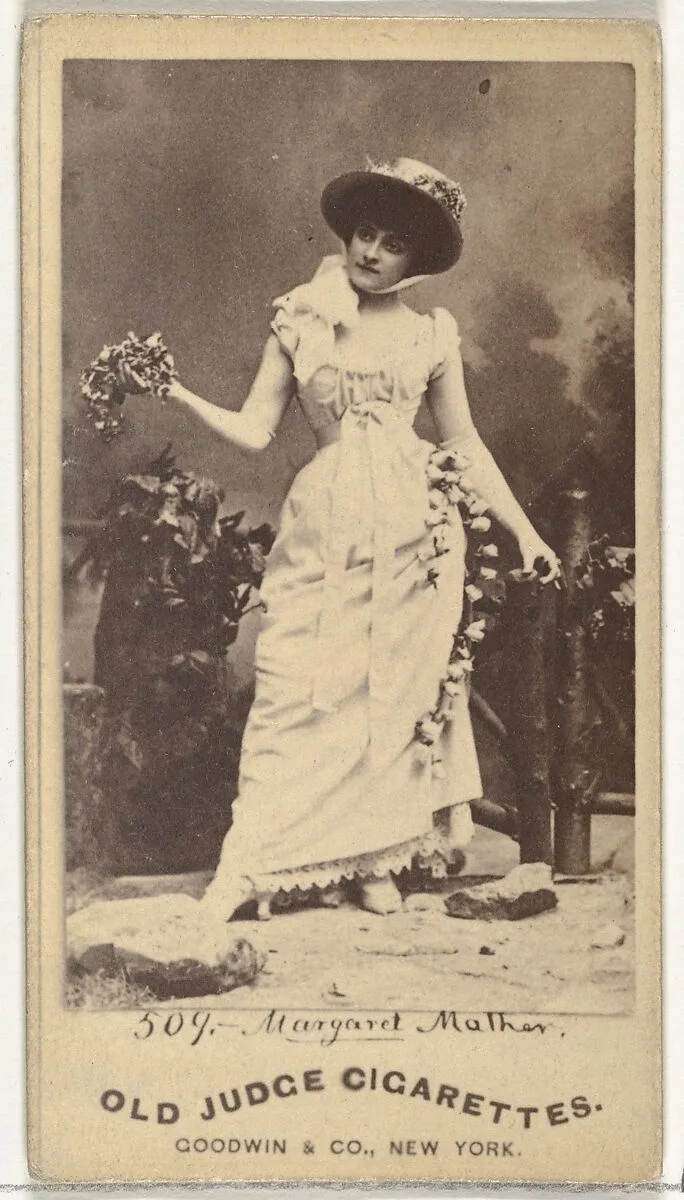 Margaret Mather, from the Actors and Actresses series (N171) for Old Judge Cigarettes — Goodwin & Company
