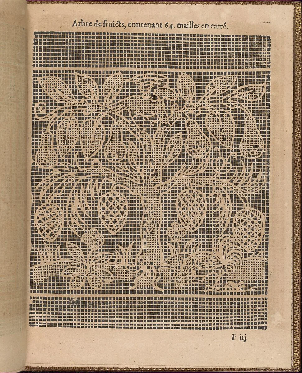 La Pratique de l'Aiguille, page 22 (recto) — Matthias Mignerak|Pierre Firens|Marie de Medici|Jean Le Clerc