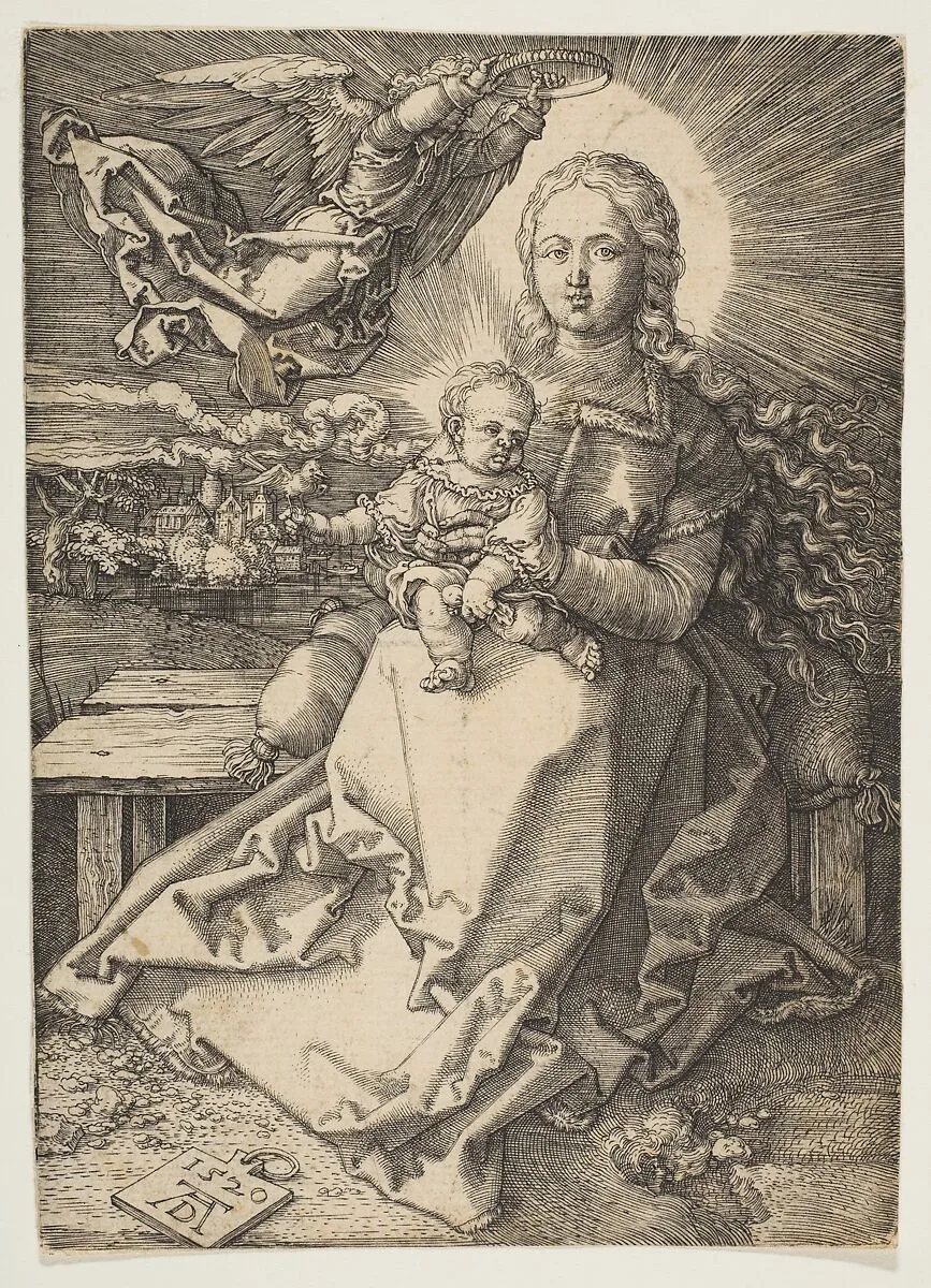 Virgin and Child Crowned by an Angel — Albrecht Dürer