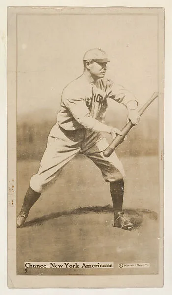 Chance, New York Americans, from the Famous Baseball Players, Champion Athletes, and Photo Play Stars, issued by Fatima Turkish Blend Cigarettes — Liggett & Myers Tobacco Company