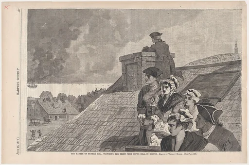 The Battle of Bunker Hill – Watching the Fight from Copp's Hill, in Boston (from "Harper's Weekly," Vol. XIX)