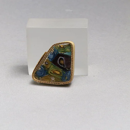 Glass mosaic bowl fragment